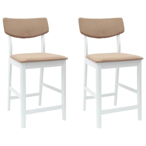 vidaXL Chaises de salle &agrave; manger 2 pcs Blanc 48 x 49 x 95 cm