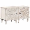 vidaXL Cabinet de chevet 2 pi&egrave;ces Blanc 40 x 33,5 x 46 cm
