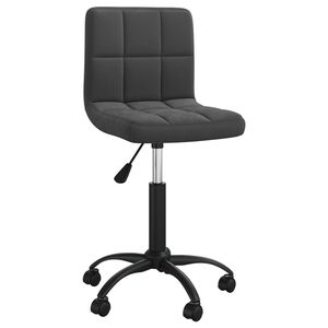 vidaXL Chaise pivotante de salle &agrave; manger Noir Velours