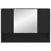 vidaXL Armoire Miroir Noir 80 x 17 x 55 cm Bois d'ing&eacute;nierie