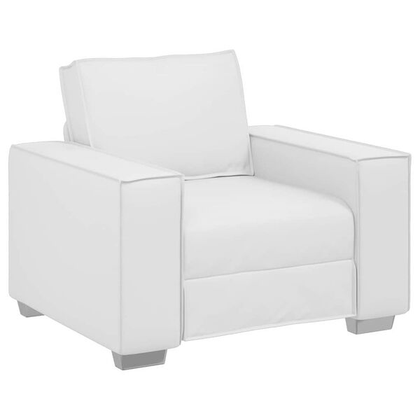 vidaXL Fauteuil Blanc 100 cm Simili cuir