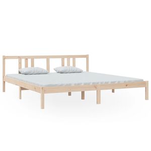 vidaXL Cadre de lit sans matelas bois massif 180x200 cm