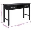 vidaXL Table console Noir 110x45x76 cm Bois