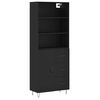 vidaXL Buffet haut Noir 69,5x34x180 cm Bois d'ing&eacute;nierie