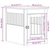 vidaXL Meuble de cage pour chiens blanc 55x80x68 cm bois d'ing&eacute;nierie