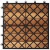 vidaXL Carreau de terrasse 10 pcs Marron 30 x 30 cm Bois d'acacia