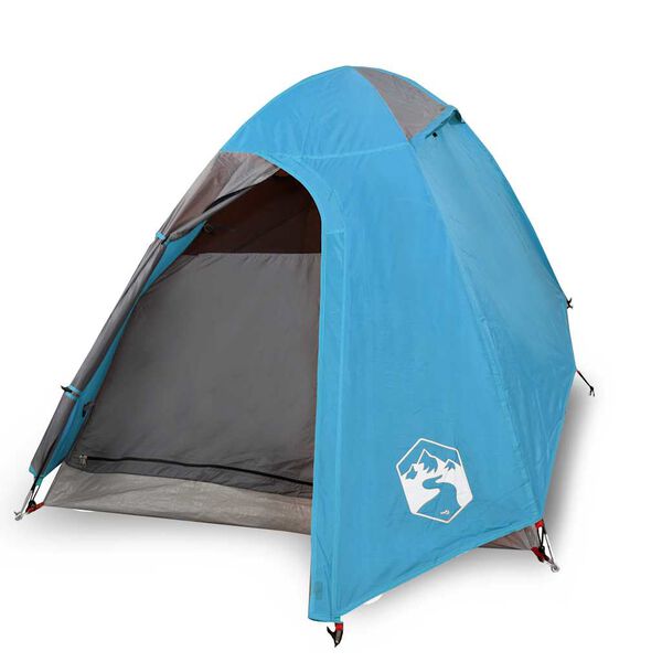 vidaXL Tente de camping &agrave; d&ocirc;me 2 personne bleu imperm&eacute;able