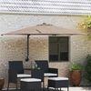 vidaXL Parasol de jardin Taupe 248,5 x 247,5 x 160 cm