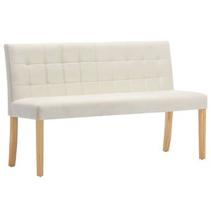 vidaXL Banc 140 cm Cr&egrave;me Velours