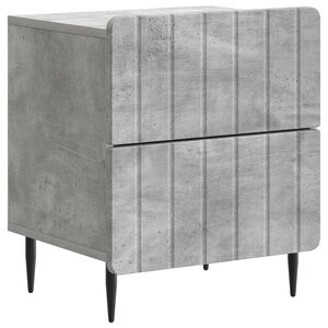 vidaXL Cabinet de chevet avec tiroir Gris b&eacute;ton 43 x 34,5 x 49,5 cm