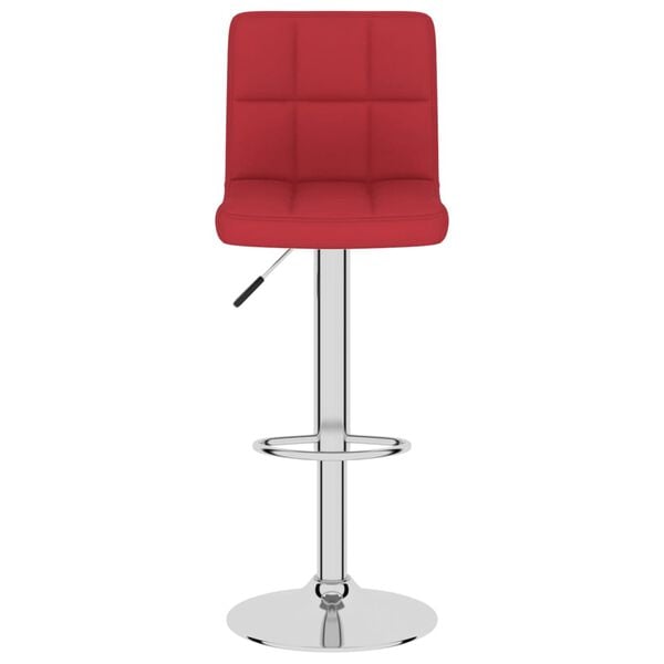 vidaXL Tabourets de bar lot de 2 rouge bordeaux tissu
