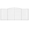 vidaXL Paniers à gabions arqués 2 pcs 400x30x160/180 cm Fer galvanisé