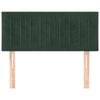 vidaXL T&ecirc;te de lit Vert fonc&eacute; 100x5x78/88 cm Velours