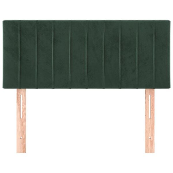 vidaXL T&ecirc;te de lit Vert fonc&eacute; 100x5x78/88 cm Velours