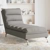 vidaXL Chaise longue de massage avec coussins taupe tissu