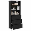 vidaXL Haut Armoire avec tiroir 2 pcs Ch&ecirc;ne noir Bois d'ing&eacute;nierie