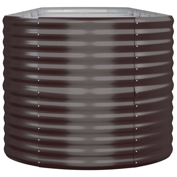 vidaXL Lit surélevé de jardin Acier galvanisé marron