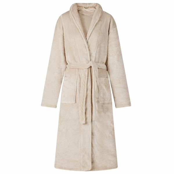 vidaXL Robe de bain sans capuche Beige l Flanelle