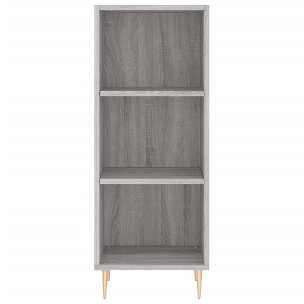 vidaXL Buffet sonoma gris 34,5x32,5x90 cm bois d'ing&eacute;nierie