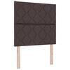 vidaXL Lit &agrave; ressort LED Marron fonc&eacute; 90 x 190 cm tissu