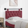 vidaXL T&ecirc;te de lit suspendue Bordeaux 110 x 55 x 7 cm tissu