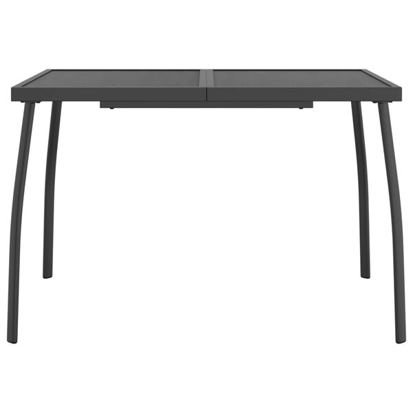 vidaXL Table de jardin anthracite 110x80x72 cm Treillis d'acier