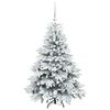 vidaXL Sapin de No&euml;l artificiel avec 150 LED Blanc 120 cm PE et PVC
