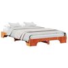 vidaXL Cadre de lit Brun cire 140 x 190 cm Pin massif