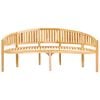 vidaXL Banc de jardin en forme de banane 200 cm bois de teck solide