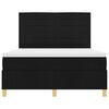 vidaXL Lit &agrave; ressorts avec matelas Noir 140 x 190 cm tissu
