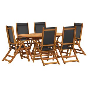 vidaXL Ensemble &agrave; manger d'ext&eacute;rieur 7 pcs Bois d'acacia solide