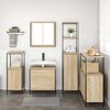 vidaXL Ensemble de mobilier de salle de bain avec &eacute;tag&egrave;re 5 pcs Beige