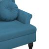 vidaXL Banc avec coussins bleu 120,5x65x75 cm velours
