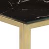 vidaXL Table console dor&eacute; acier inoxydable et verre tremp&eacute;