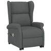 vidaXL Fauteuil de massage inclinable Gris fonc&eacute; Tissu