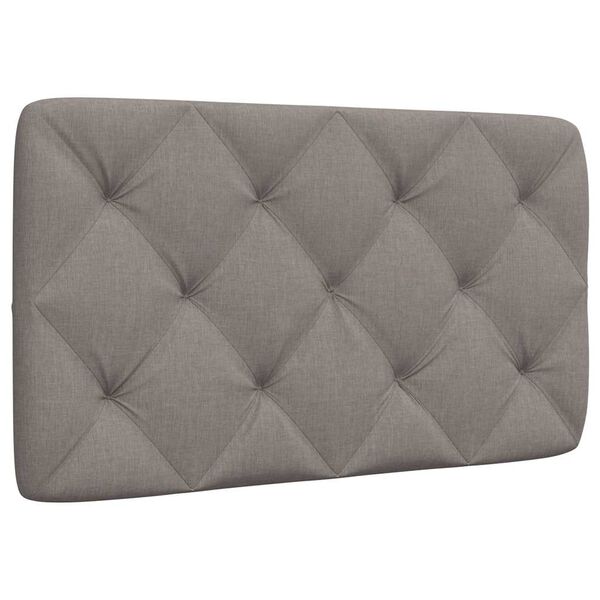 vidaXL Coussin de t&ecirc;te de lit taupe 90 cm tissu