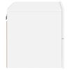 vidaXL Tables de chevet murales avec lumières LED 2 pcs blanc