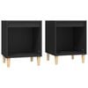 vidaXL Tables de chevet 2 pcs Noir 40x35x50 cm