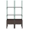 vidaXL Jardinière avec treillis marron 80x40x142,5 cm PP