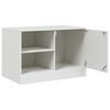 vidaXL Meuble TV blanc 67x39x44 cm acier