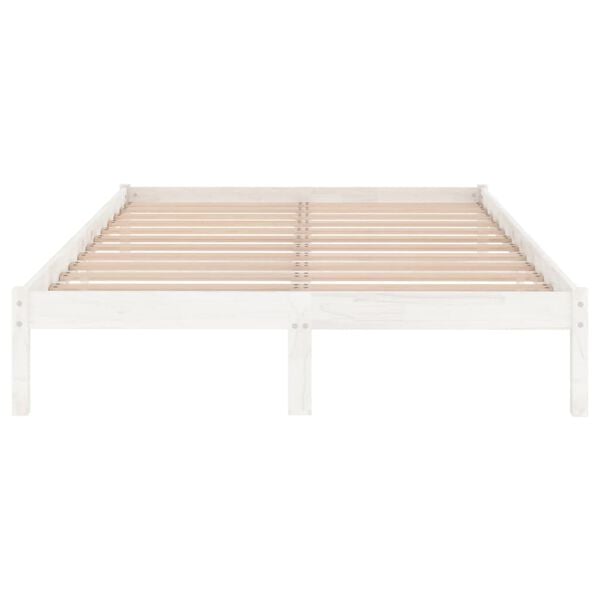 vidaXL Cadre de lit sans matelas blanc bois massif 120x200 cm