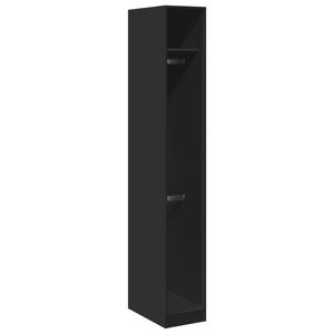 vidaXL Garde-robe noir 30x50x200 cm bois d'ing&eacute;nierie