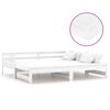 vidaXL Lit coulissant 2x(90x200) cm Blanc Bois de pin massif