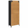 vidaXL Haut Armoire Ch&ecirc;ne noir 69,5 x 34 x 180 cm Bois d'ing&eacute;nierie