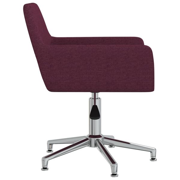 vidaXL Chaise pivotante de salle &agrave; manger Violet Tissu
