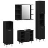 vidaXL Ensemble de mobilier de salle de bain 4 pc Noir