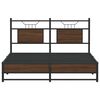 vidaXL Cadre de lit sans matelas ch&ecirc;ne marron 140x200 cm