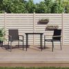vidaXL Chaises de jardin lot de 2 noir 55x61,5x90cm textilène et acier