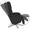vidaXL Fauteuil inclinable avec repose-pieds noir tissu