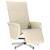 vidaXL Fauteuil inclinable de massage et repose-pieds cr&egrave;me similicuir